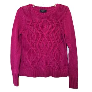 Land's End pink knit sweater